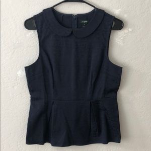 Jcrew sleeveless peplum top (size 4)